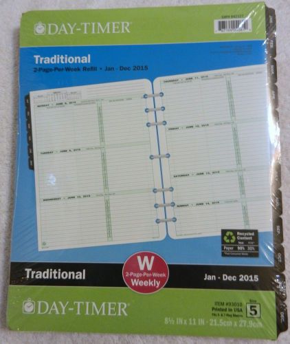 Day Timer 2015 2 Page Per Week Planner Refill Size 5