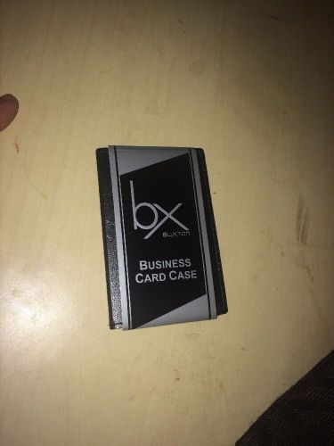Black Buxton Faux Leather Business Card Case