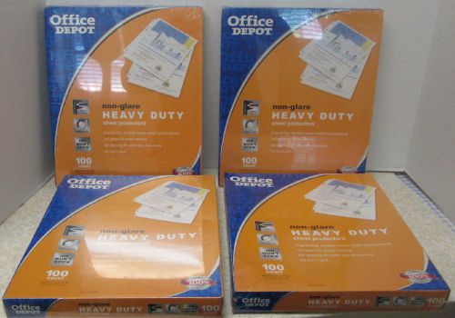 4  Boxes Letter Size Top Loading Heavy Duty  Non Glare Sheet Protectors  400 pg