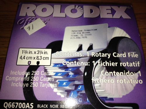 ROTARY CARD FILE FILER ROLODEX BUSINESS CARD NUMBER OFFICE ORGANIZER BLACK