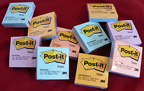 3M BrandPost-it Notes 3&#034;x3&#034; 3M Total of 2,000 Sheets 10 Packages