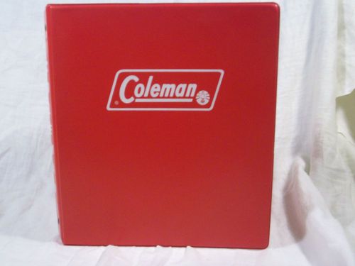 Coleman notebook 3 ring binder 1 1/2&#034; great for camper paperwork owners manual d for sale