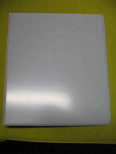 3 ring 1&#034; view binder white two pocket 8.5 x 11  175 sheet capacity lot of 1 new for sale