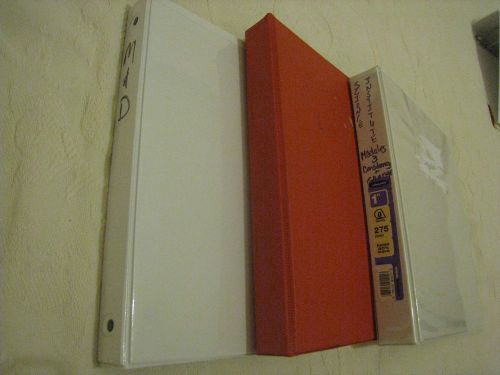 Used lot of 3 (1 inch binder) 3 ring presentation, multi-color for sale
