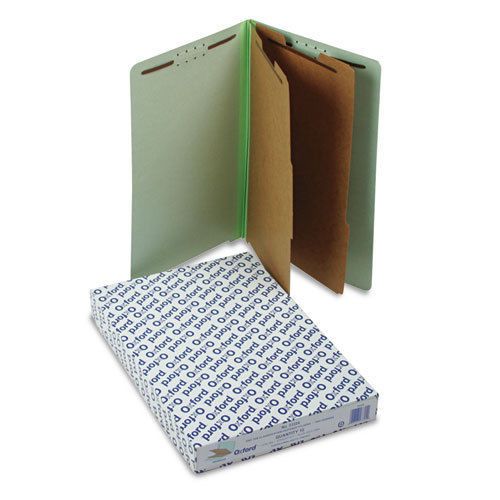 Pendaflex 23324 End Tab Classification Folders, 6-Sections, Legal, Green, 10/Box