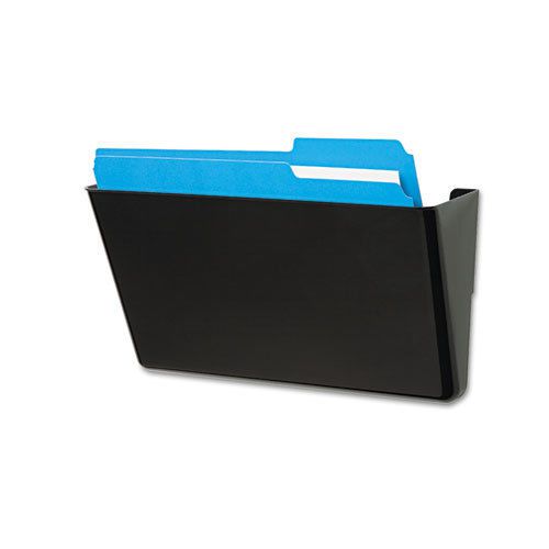 DocuPocket Stackable Wall Pocket, Plastic, Letter, 13 x 4 x 7, Black