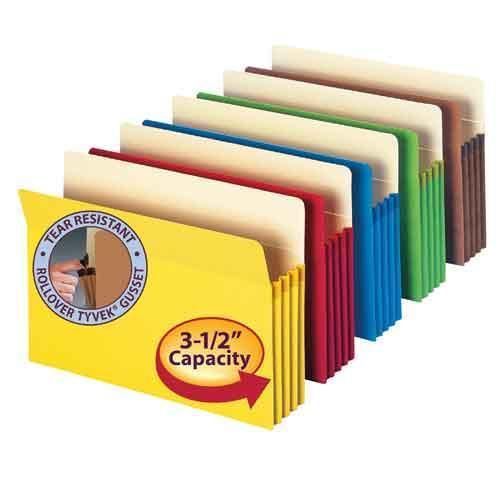 Smead redrope file pockets legal size 3-1/2&#039;&#039; expansion 5 count pack for sale