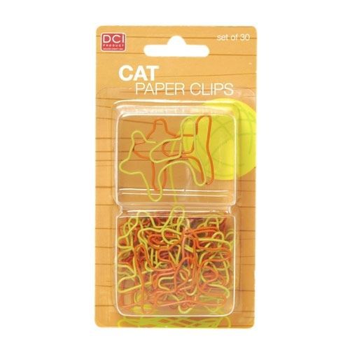 Dci Cat Shaped Paper Clips 30 Ct, New