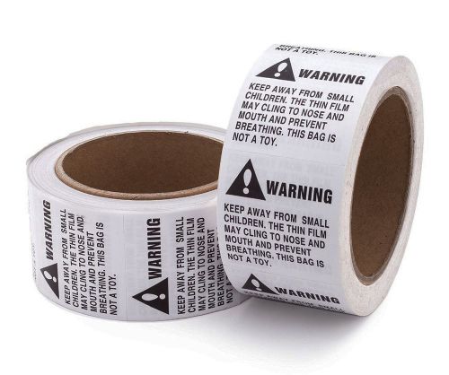 1000 Labelbasics Suffocation Warning Labels 2 Rolls 2&#034; X 2&#034; Size Peel &amp; Stick