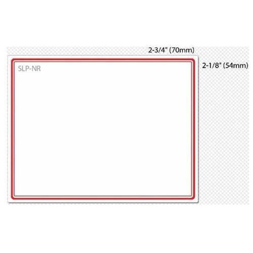 Seiko Name Badge Label - 2.75&#034; Width x 2.12&#034; Length - 1 / Box - Red (slpnr)