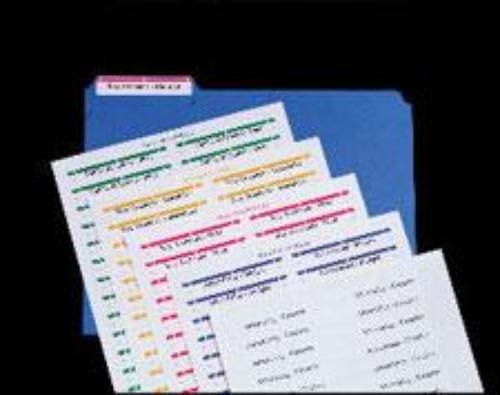 Avery Labels Permanent Filing Laser/Ink Jet Assorted 750 Count