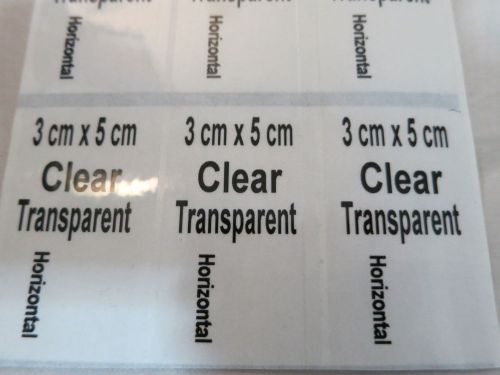 96 Transparent Clear Personalized Waterproof Name Stickers 3 x 5 cm Labels Deca