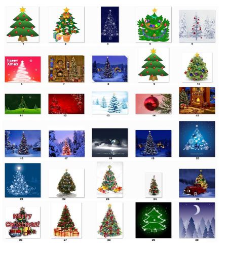 Personalized Return Address Labels Christmas Trees choose one picture (C9)