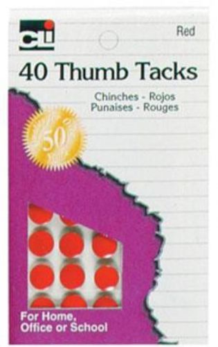 Charles Leonard Thumb Tacks Red On Safety Cds 40/CD