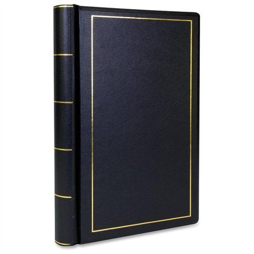 Acco 039511 Looseleaf Minute Book, Black Leather-like Cover, 125 Pages, 8 1/2 X