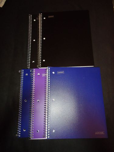 Lot of 5 Staples Accel 1-Subject Notebook Wide College Ruled Durable Poly Cover