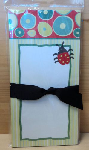 ladybug made in the USA list note pad STATIONERY magnetic 50 sheet notepad