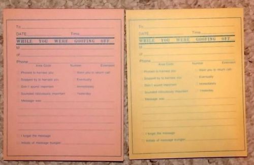 Lot 25 New Message Pads While You Were Out Goofing Off Pads Novelty Humor Joke
