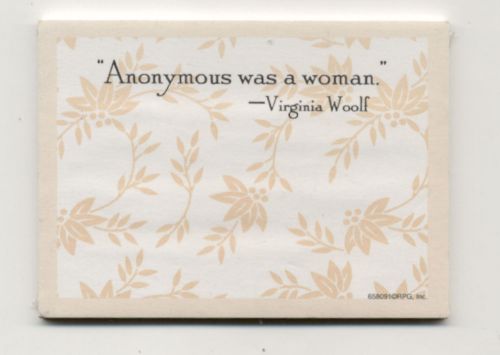 Virginia Woolf Quote Post-It Notes New Unopened Package of 40 Sheets