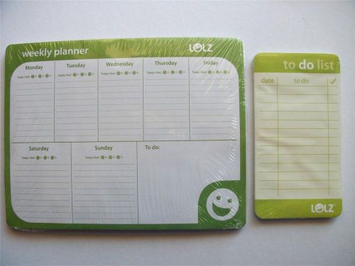 Weekly Planner New Note Pad Paper 52 Sheets &amp; To Do List Writing Pad Green 50 Pg