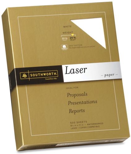 Southworth 25% ton laser paper 8.5 x 11 white sheets per box 31-724-1 for sale