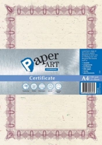 PAPER PAPERART A4 CERTIFICATES 100GSM 254 PK25 (37205)