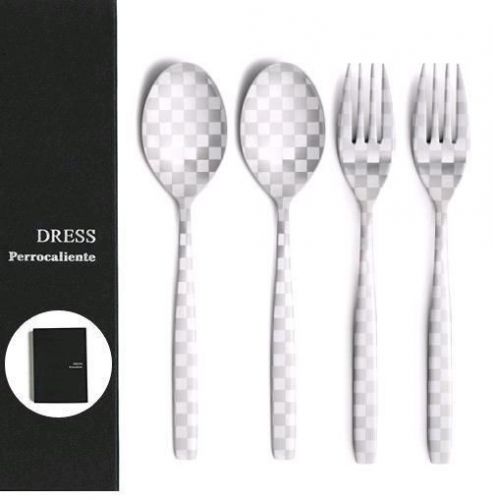 Perrocaliente DRESS Stainless Box Pattern Flatware Set Spoon Fork JAPAN New