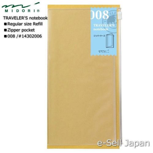 MIDORI TRAVELER&#039;S notebook Regular size Refill / Zipper pocket 008 #14302006