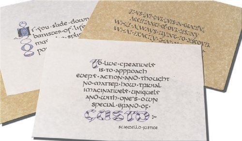Inovart Calligraphy Parchment Paper Antique Gold 11&#034; x 14&#034;