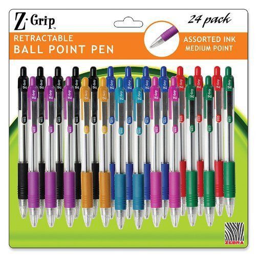 Zebra pen z-grip retractable ballpoint pen - medium pen point type - (zeb12223) for sale