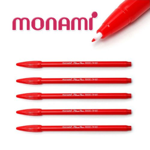 Monami Plus Pen 3000 Water Based Fine Sign Pen Aqua Ink Red 12pcs 1Box