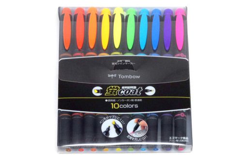 Tombow Double-Sided Highlighter Pen Japan [Kay Coat] [10 Color Set]