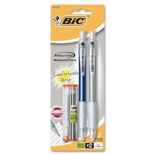 Bic velocity pencil - #2 pencil grade - 0.7 mm lead size - 2 / pack (mv7p21) for sale
