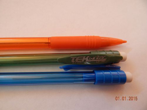 New 18 TEKwriter mechanical pencils, with comfort grip,  HB #2, 0.7mm