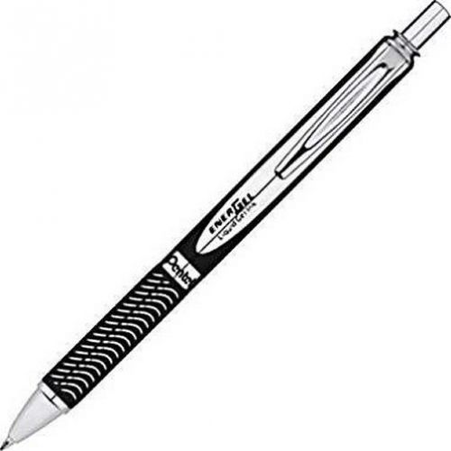 PENTEL ENERGEL RT * BLACK METAL ALLOY BARREL Pen 0.7mm Point