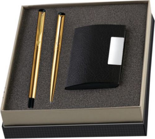 Parker 2 pen gift set one visiting card holder free   worldwide free shipping for sale