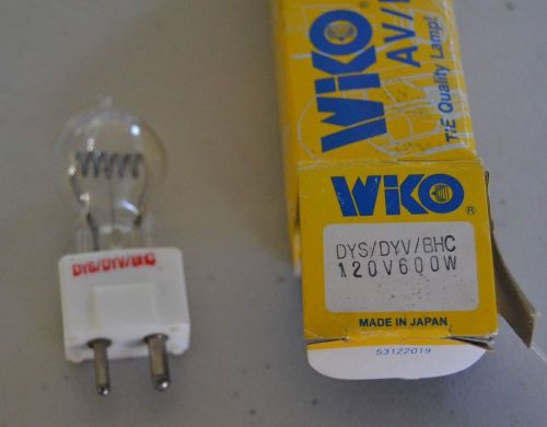 New Old Stock WIKO PROJECTOR LAMP DYS/DYV/BHC  120V - 600W