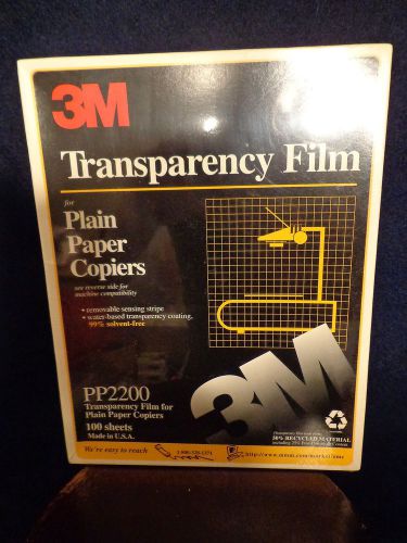 3M Transparency Film PP2200 Plain Paper Copier 100 Sheets NEW Seal
