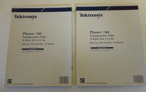 Lot of 2 Tektronix Phaser 740 Copier Transparency Film 8.5&#034; x 11&#034; A- Size Used