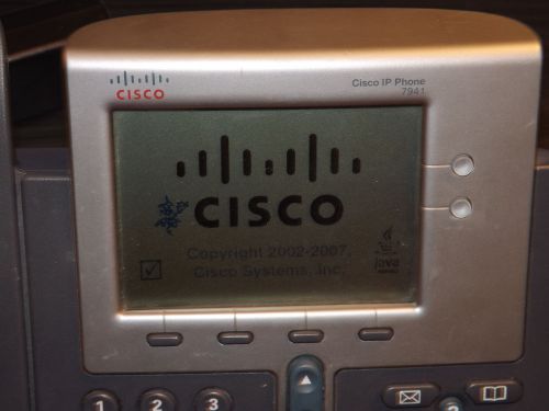 Cisco systems business voip system ip phone 7941g in man. box w/power cord for sale