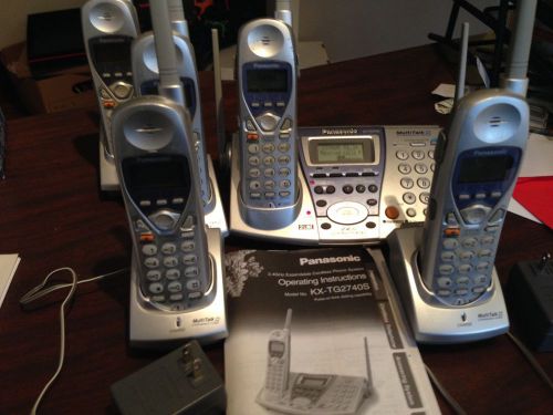 Panasonic KX-TG2740S Two Line Wireless Answering System + 5 Handsets - 2.4 ghz