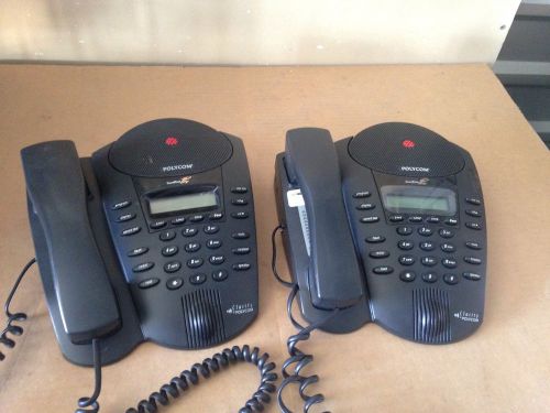 LOT OF QTY 2 POLYCOM SOUNDPOINT PRO 2201-06000-001 USED WORKING