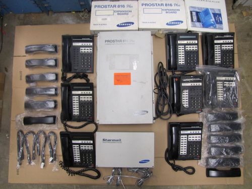 Samsung Prostar 816 Plus PBX Phone System: 16 station, 8 line, Voice Mail