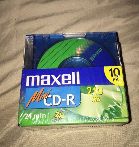 MAXELL 10-Pack of Mini CD-R Discs 210MB 24 Min #623700
