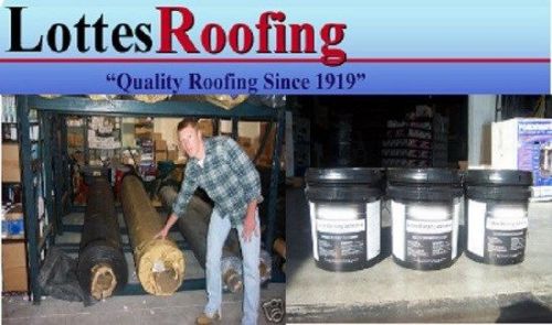 11&#039; x 30&#039; white 45 mil epdm rubber roof kit w/adhesive, 4&#034; x 25&#039; eterna, 3 caulk for sale