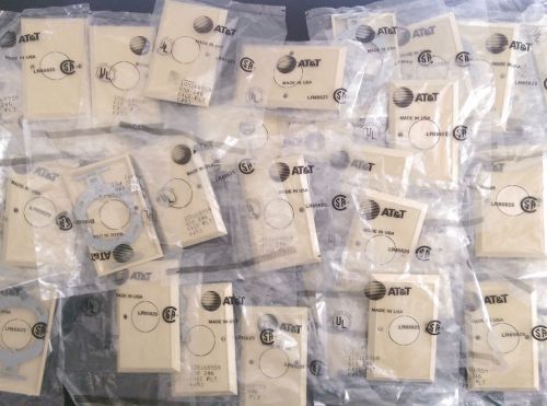 Lot of 39 ivory single 1.4&#034; round outlet covers, wall plate, cover plate at&amp;t for sale