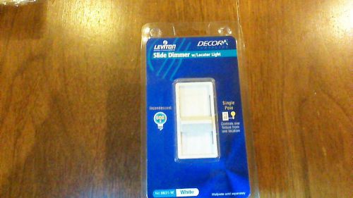 Leviton 6331W Decorator Lighted Slide Dimmer switch  white - NEW in package