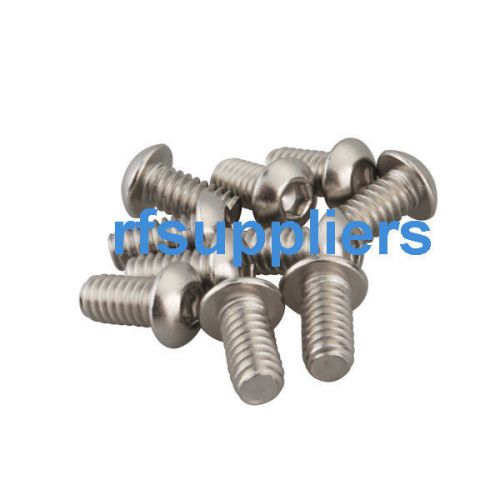 100x new stainless steel hex socket round head screw 1/4-20 x 1/2 for sale
