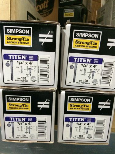 Simpson TTN25400H Titen Concrete &amp; Masonry Screws Hex Head 1/4&#034; x 4&#034;  (4x100/bx)