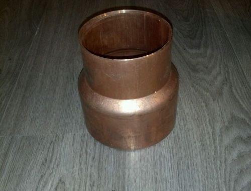 (2) Rare 5&#034;x4&#034; copper reducers and (1) 5&#034; coupling